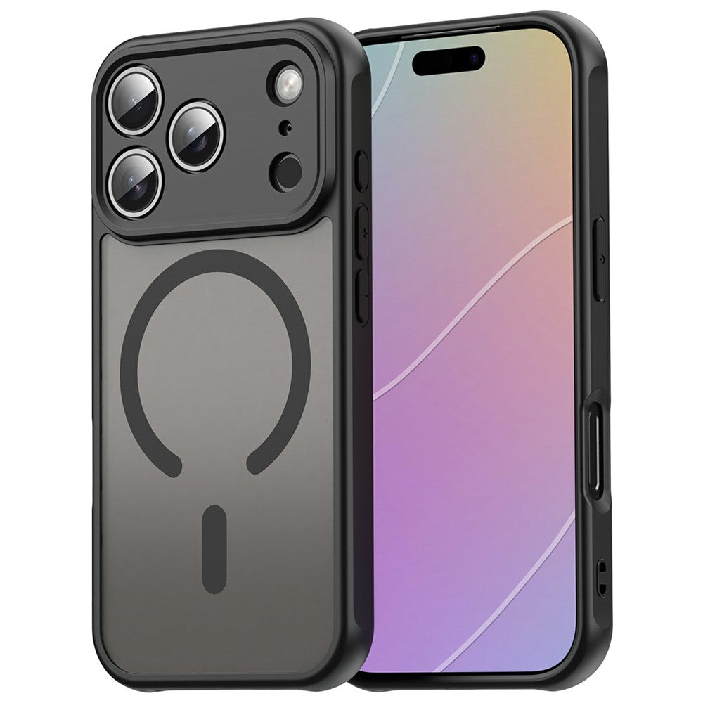 iPhone 18 Pro Max / 17 Pro Max PC TPU Magnetisk Matte Case, Drop-resistent - sort