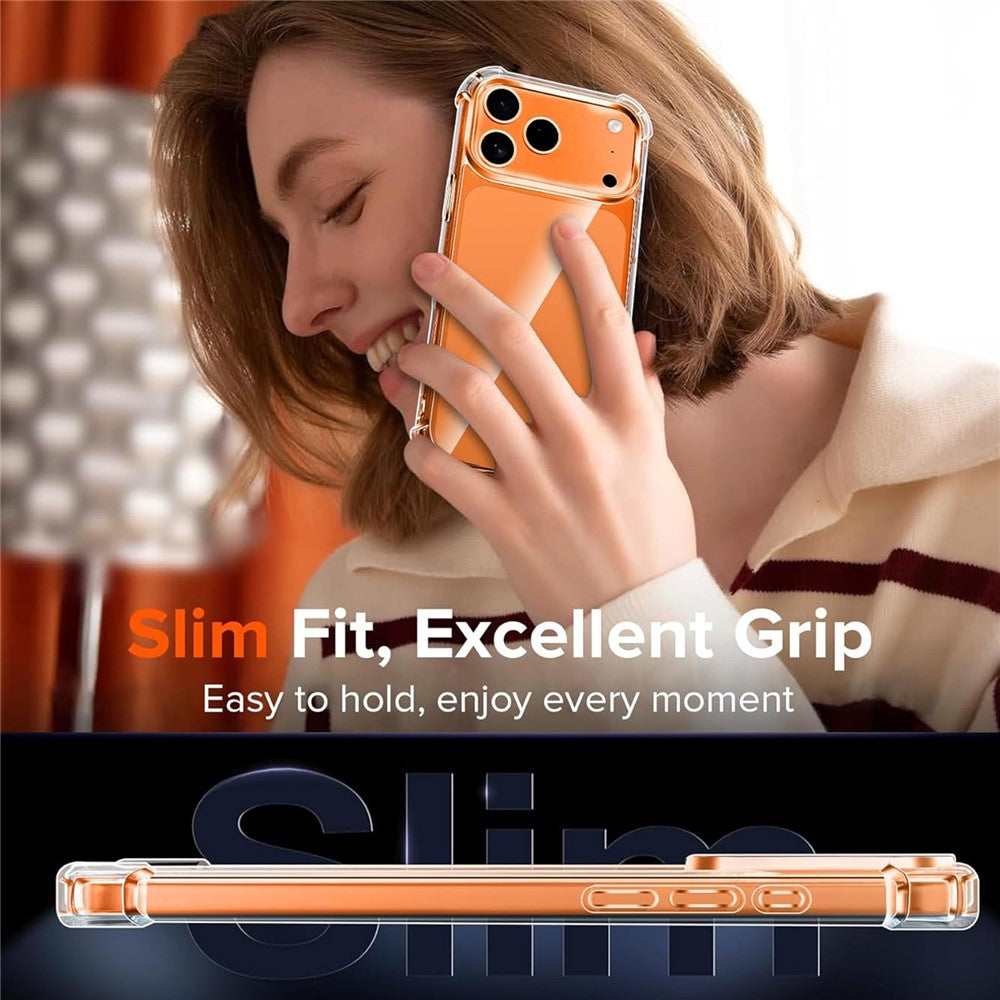 Hybrid Akryl TPU Case iPhone 18 Pro / 17 Pro med kamerabeskyttelse - gennemsigtig