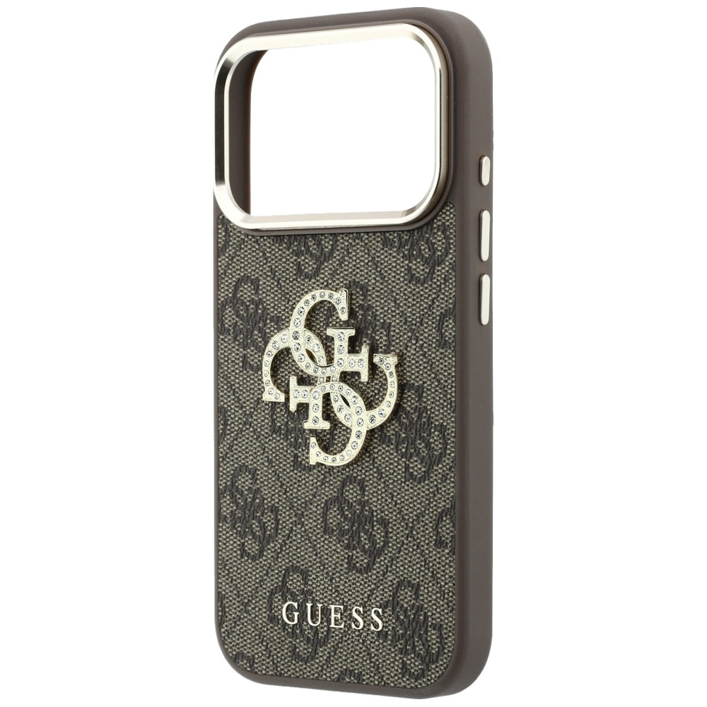 Guess 4G og Big Strass Logo Case til iPhone 17 Pro Max / 18 Pro Max - Brown