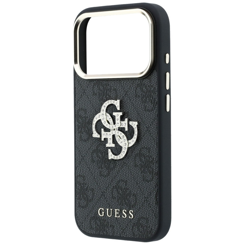 Guess 4G og Big Strass Logo Case til iPhone 17 Pro Max / 18 Pro Max - sort
