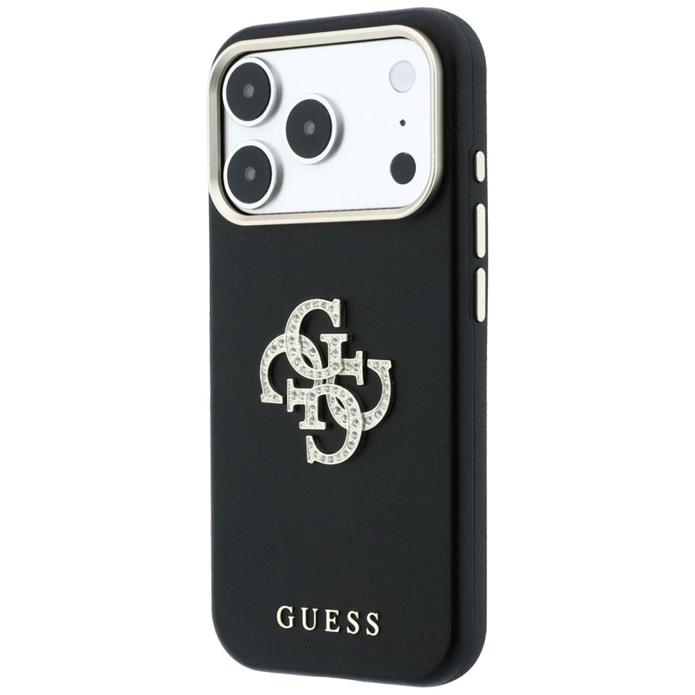 Guess Smooth & Big Strass Logo Case til iPhone 18 Pro Max / 17 Pro Max - sort