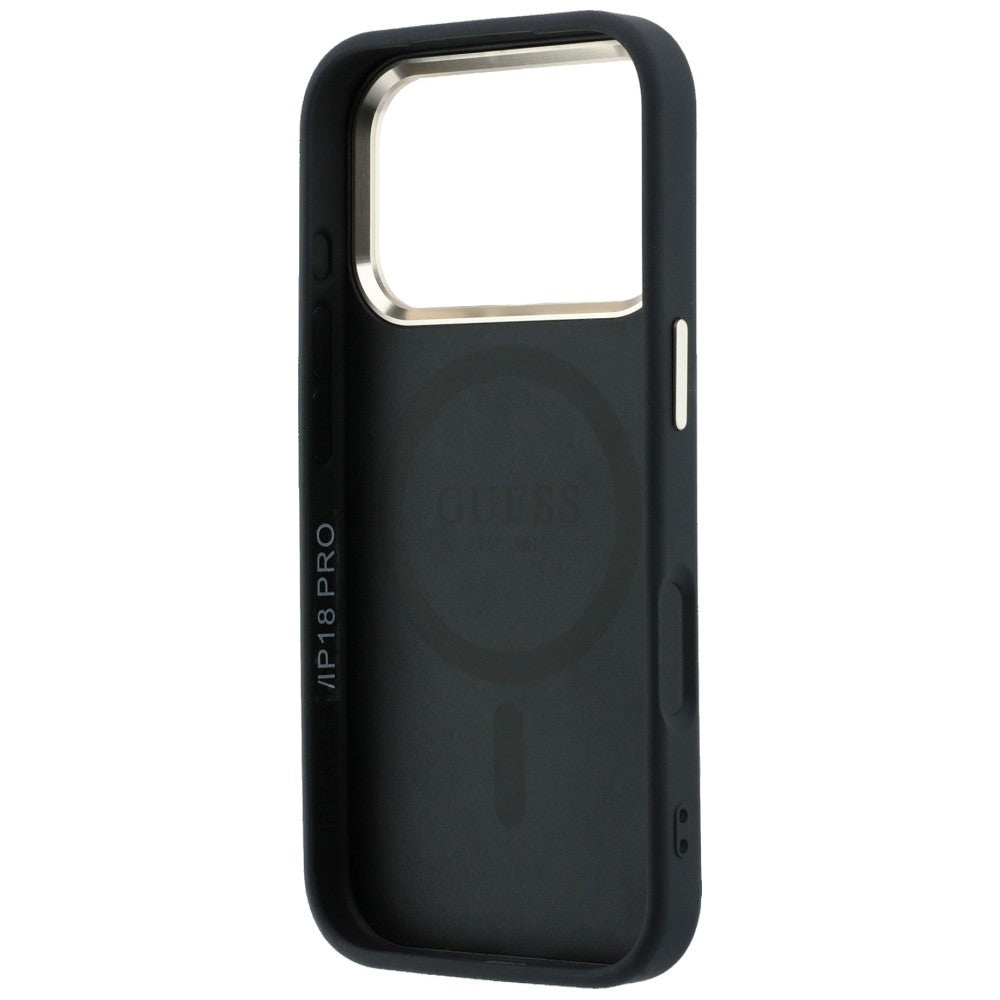 Guess Saffiano Small 4G og Classic Logo MagSafe Case til iPhone 18 Pro / 17 Pro - sort