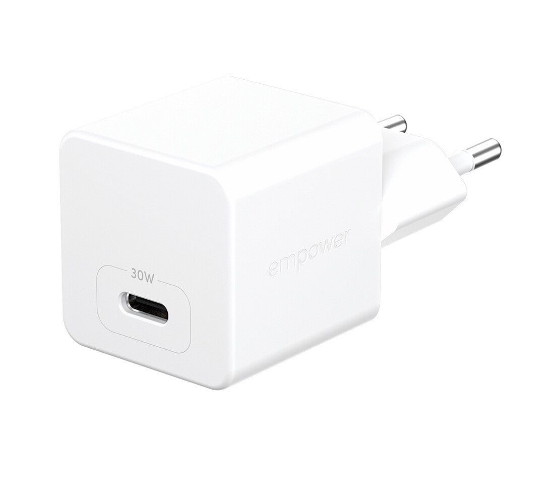 PanzerGlass empower™ by ® Turbo 30W Oplader Single USB-C | UK Stik | Silver White