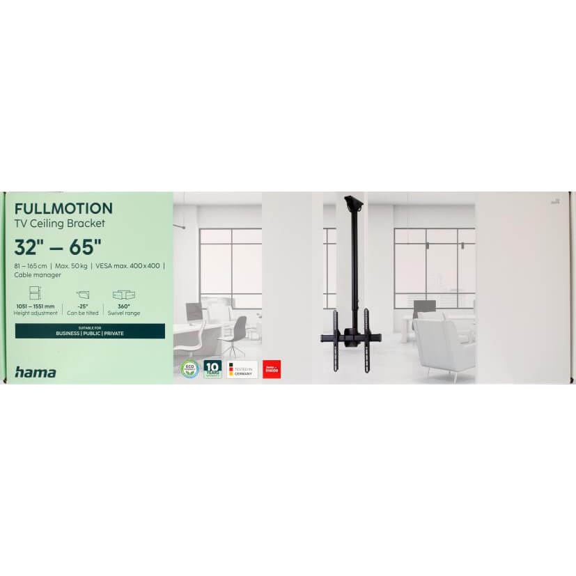Hama Tv Ceiling Mount Vesa Up To 400x400 65" Black