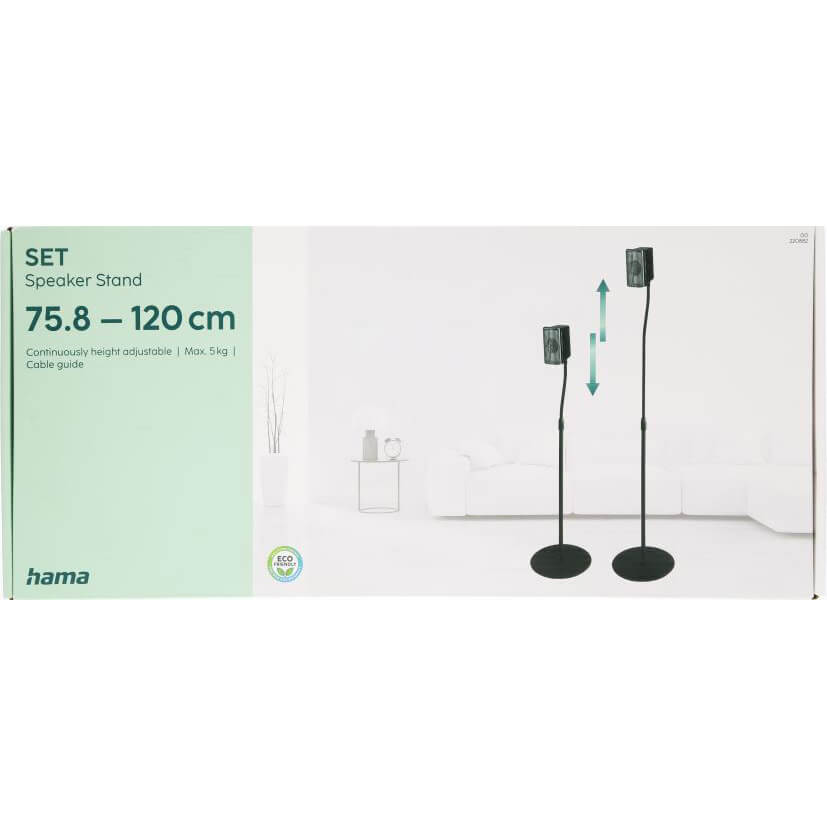 Hama Speaker Stand Universal 2 Pack Black
