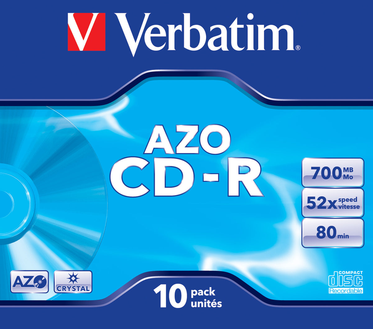 Verbatim AZO Crystal 10x CD-R 700MB