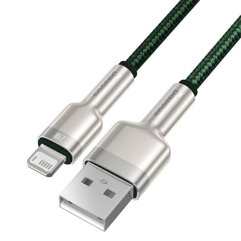 USB-kabel til Lightning Baseus Cafule, 2,4 A, 1 m (grøn)