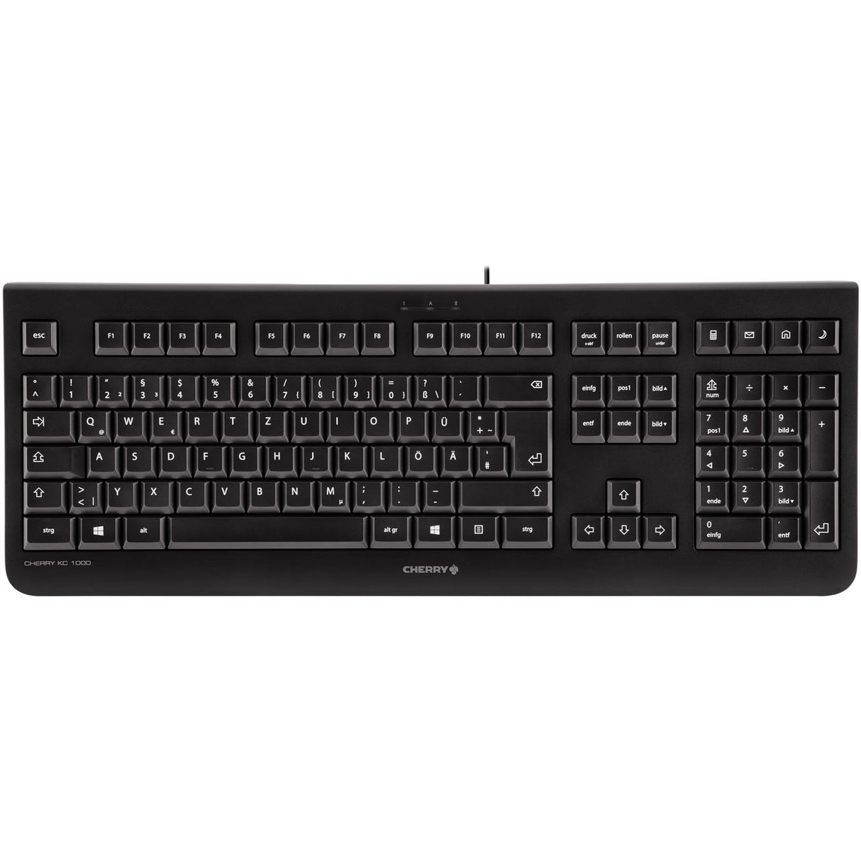 CHERRY KC 1000 tastatur Universel USB QWERTY Nordisk Sort