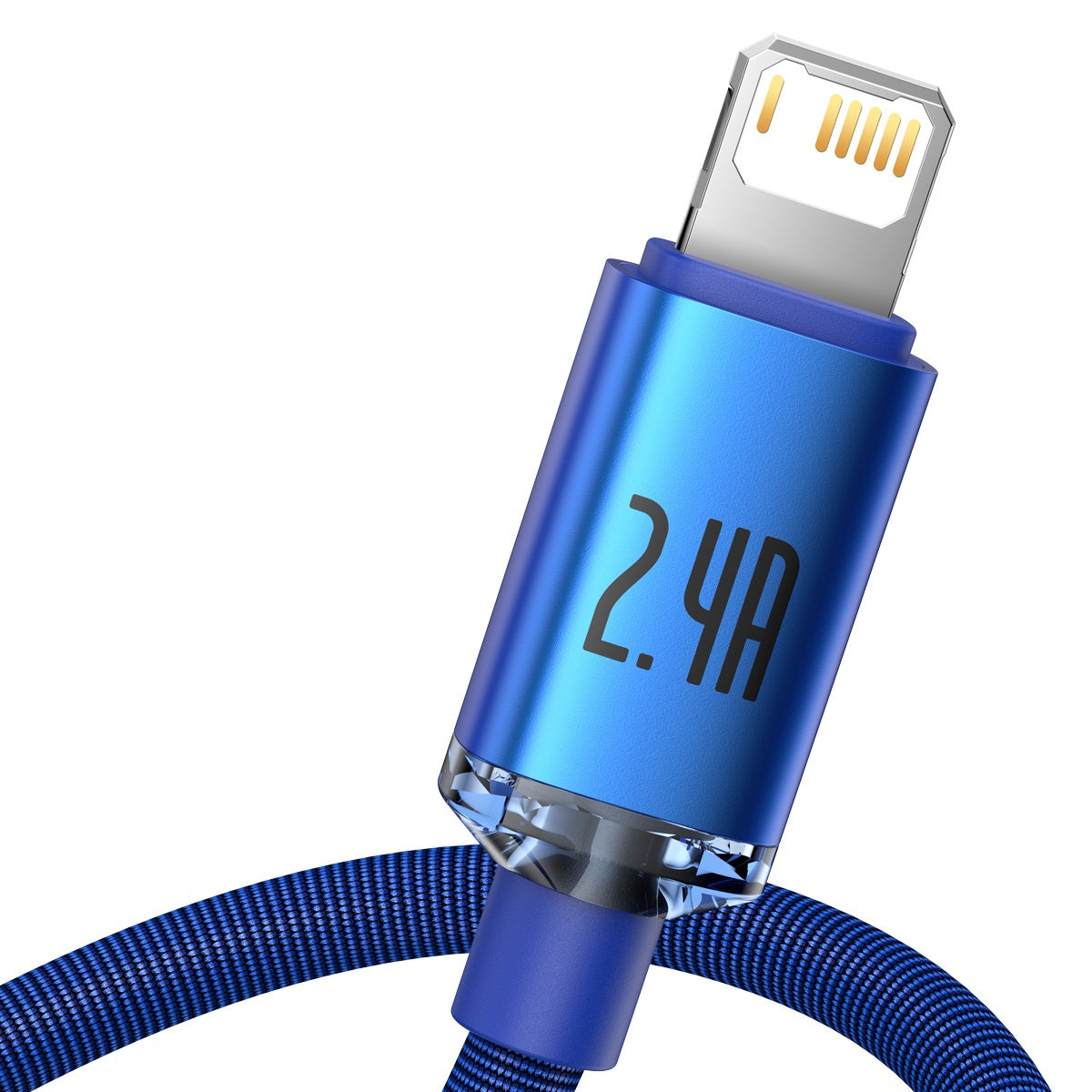 Baseus Crystal Shine kabel USB til Lightning, 2,4 A, 1,2 m (blå)