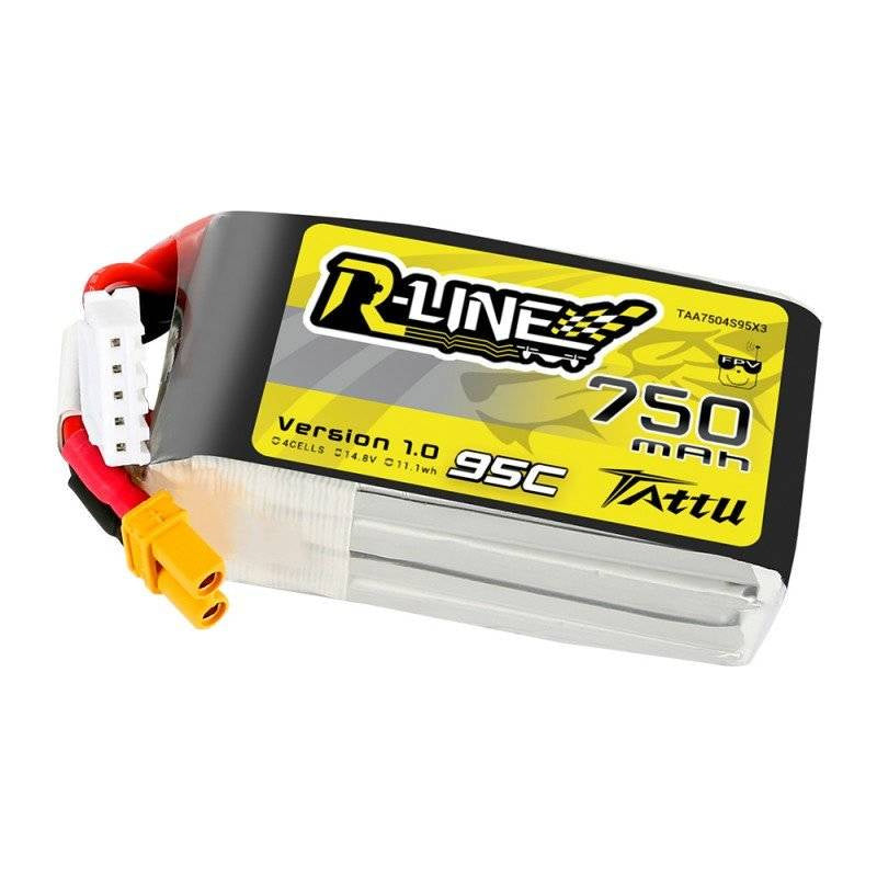 Batteri Tattu R-Line 750mAh 14,8V 95C 4S1P JST-XHR