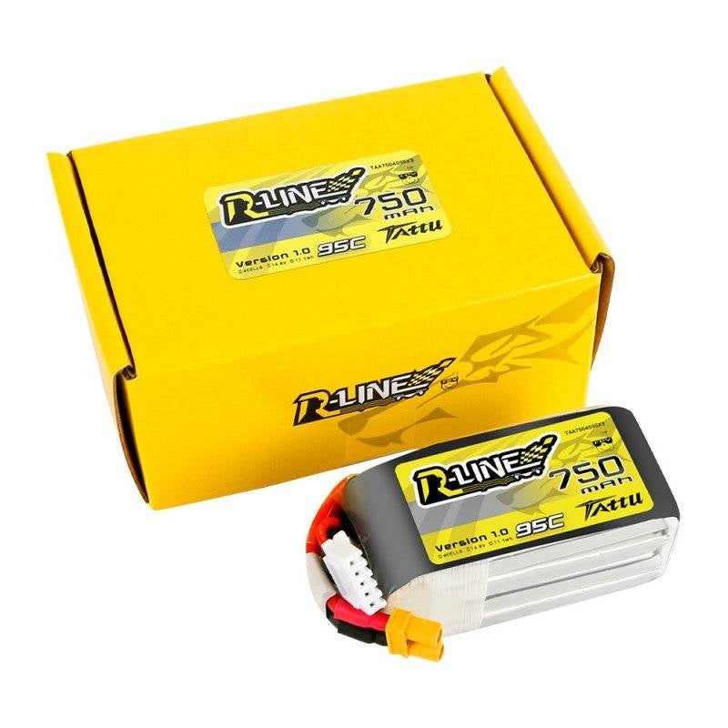 Batteri Tattu R-Line 750mAh 14,8V 95C 4S1P JST-XHR