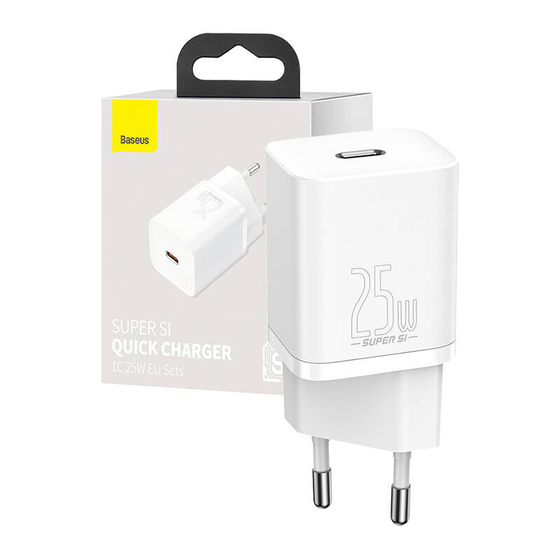 Væglader Baseus Super Si Quick Charger 1C 25W (hvid)
