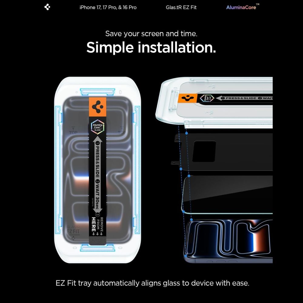 Hærdet Glas Spigen Glas.Tr ”Ez Fit Ac” 2 Pack Iphone 16 Pro / 17 / 17 Pro / 18 Pro Clear