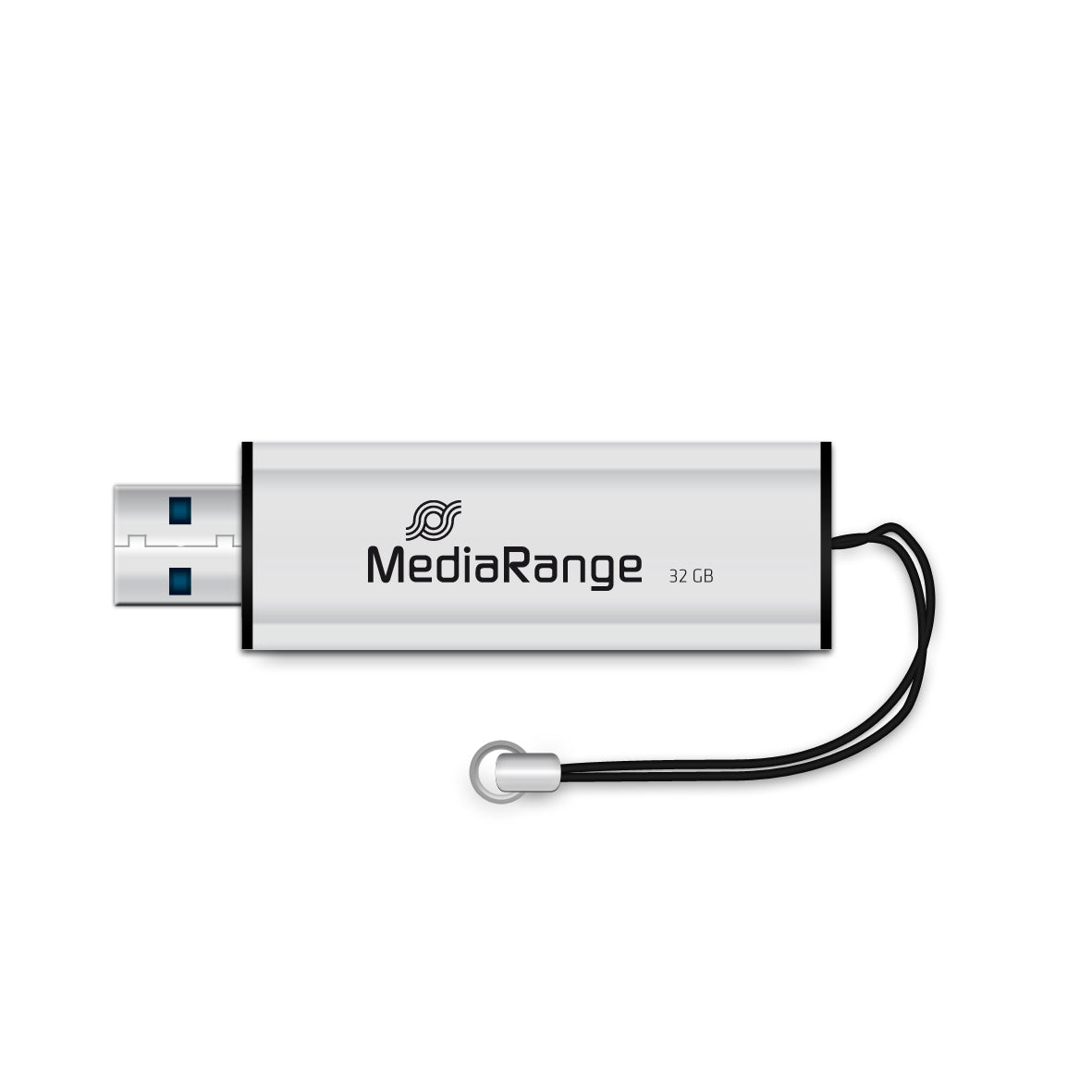 MediaRange MR916 USB-nøgle 32 GB USB Type-A 3.2 Gen 1 (3.1 Gen 1) Sort, Sølv