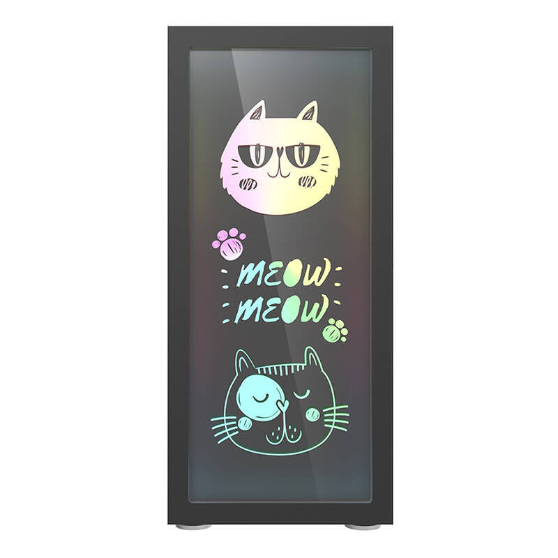 Darkflash DK210 Graffiti computerkasse (sort)