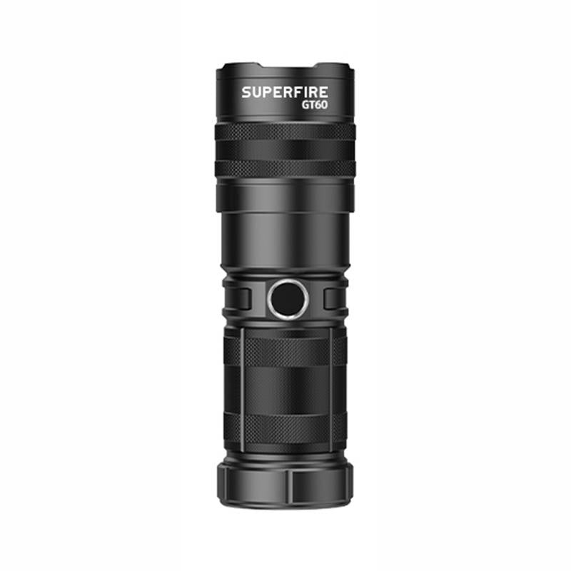Superfire GT60 lommelygte - 2600 lm, 2 tilstande, USB-C