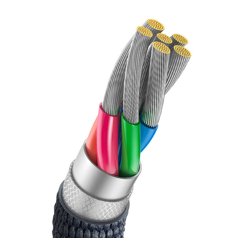 Baseus Crystal Shine kabel USB til USB-C, 100W, 1,2m (sort)