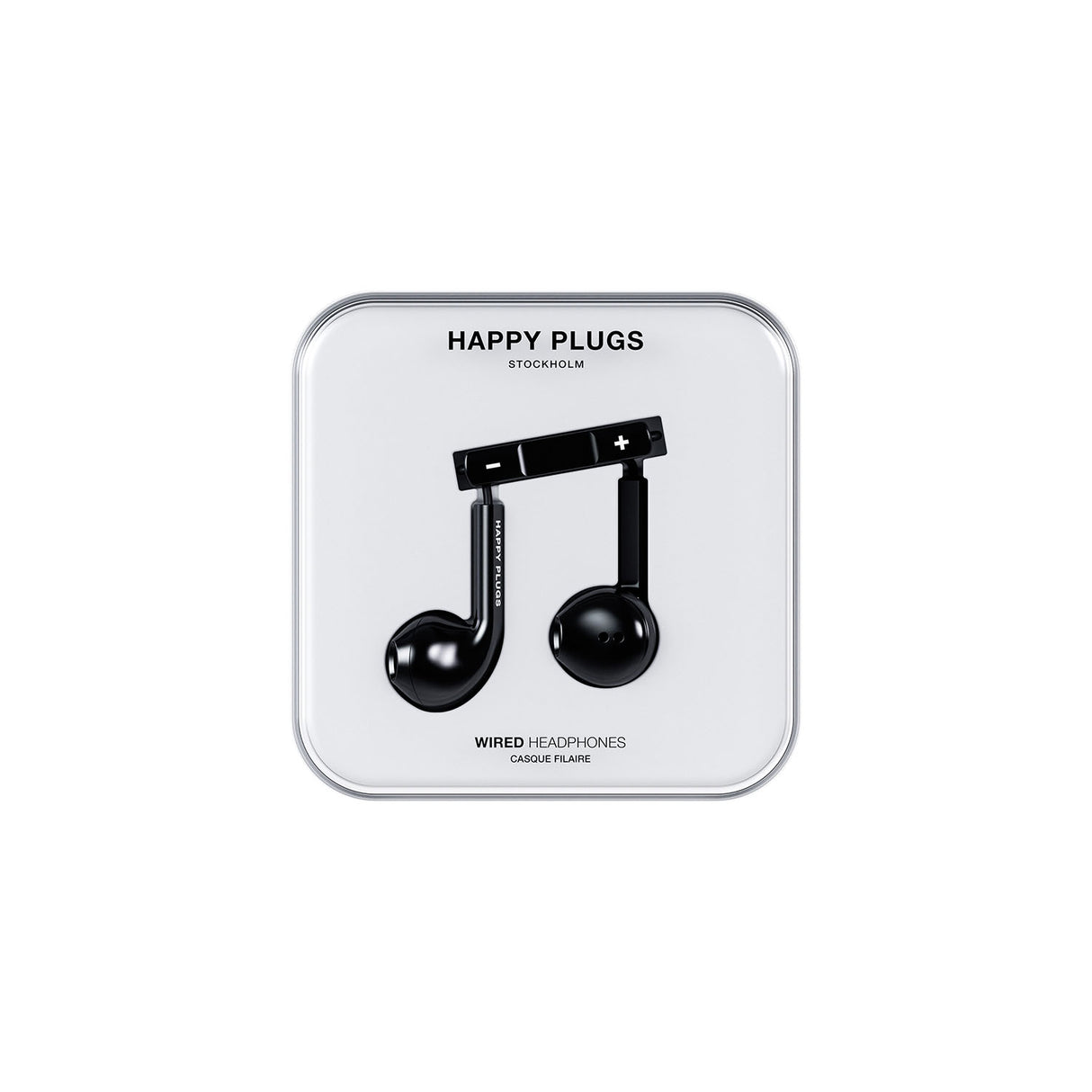 Happy Plugs Headphone Wired In Ear Usb C Black