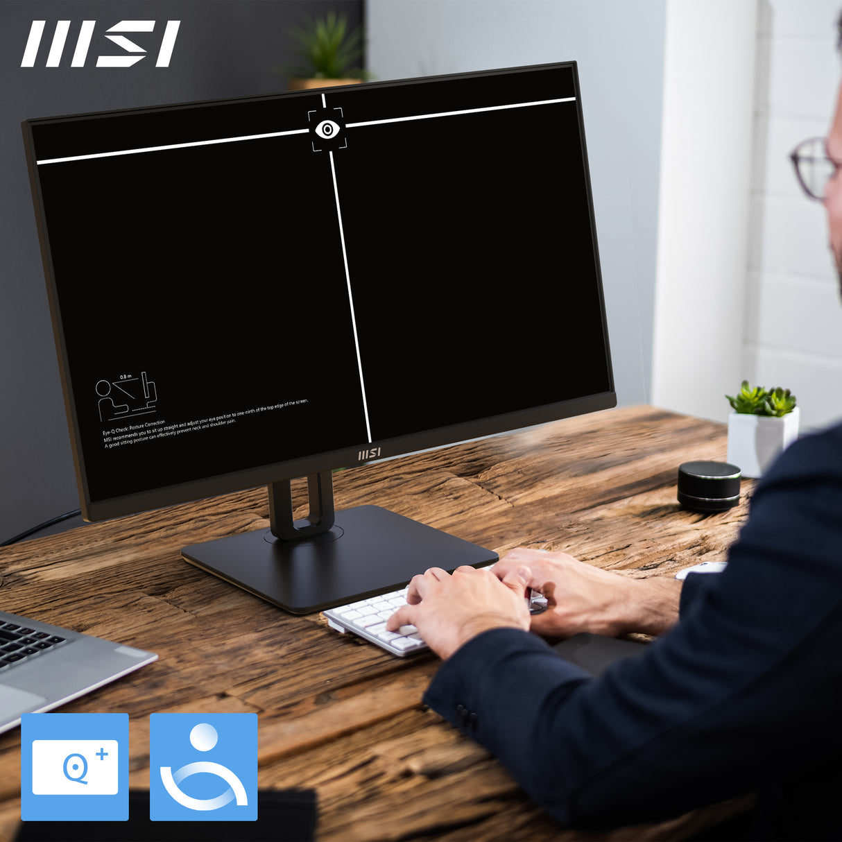 MSI PRO MP245PG 24 1920 x 1080 (Full HD) VGA (HD-15) HDMI DisplayPort 100Hz Pivot Skærm