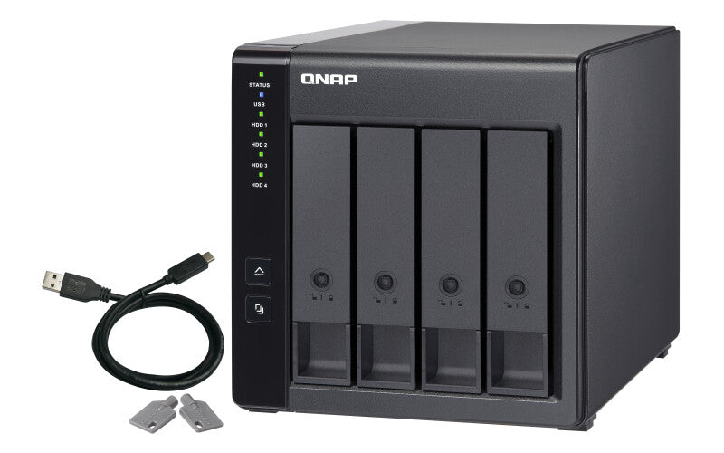 QNAP TR-004 drevkabinet HDD/SSD kabinet Sort 2.5/3.5"