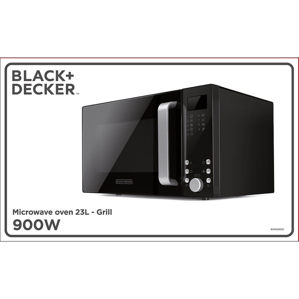 Black & Decker BXMZ900E Sort Grill mikroovn Bordplade 23 L 900 W