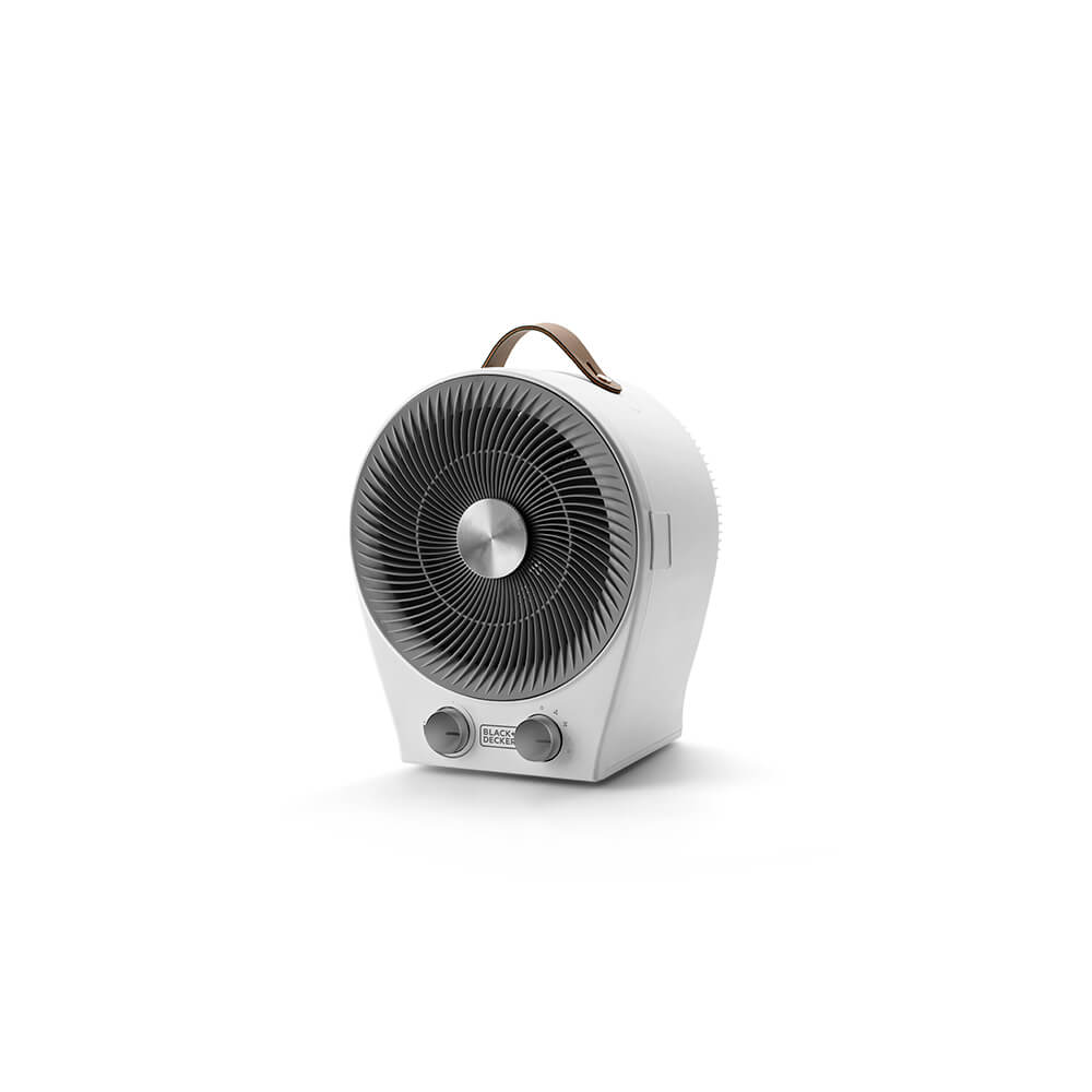Black+Decker Fan Heater 2 In1 White