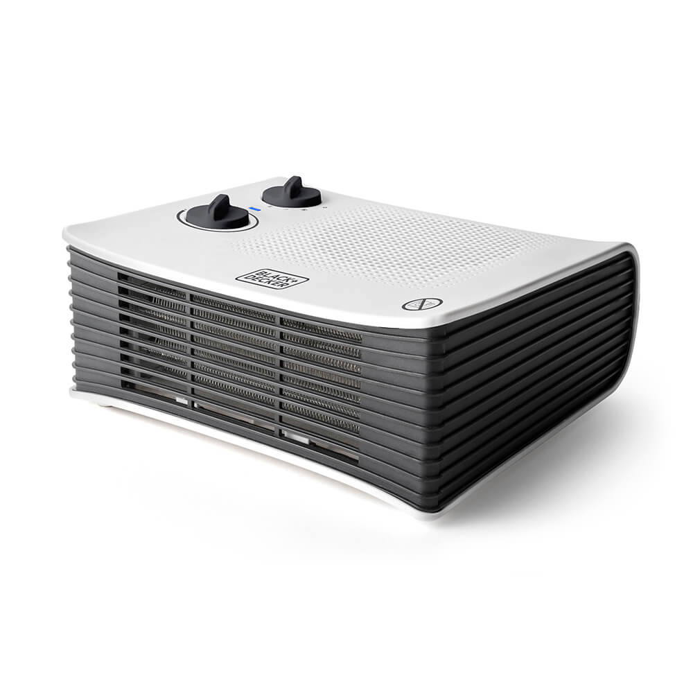 Black+Decker Fan Heater 2000 W White Flat