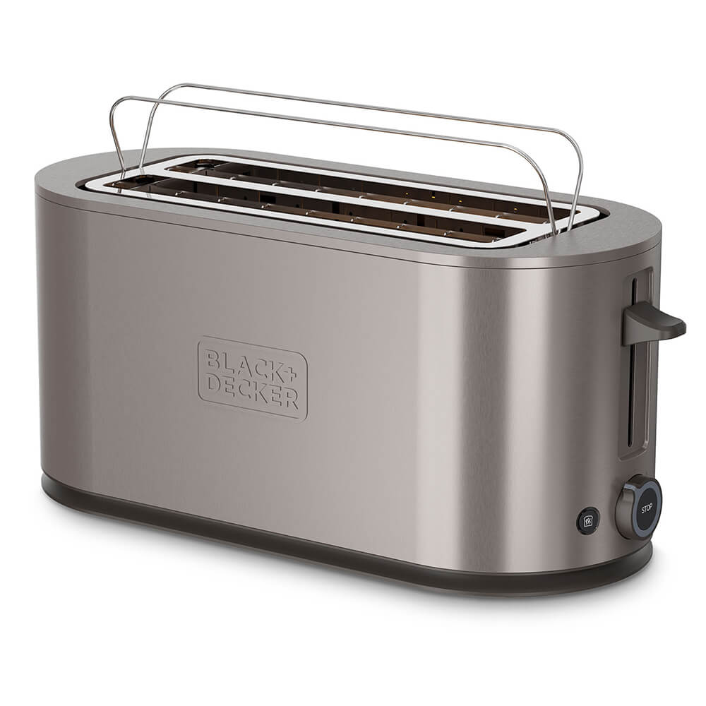 Black+Decker Toaster 2 Long Slot Stainless Steel