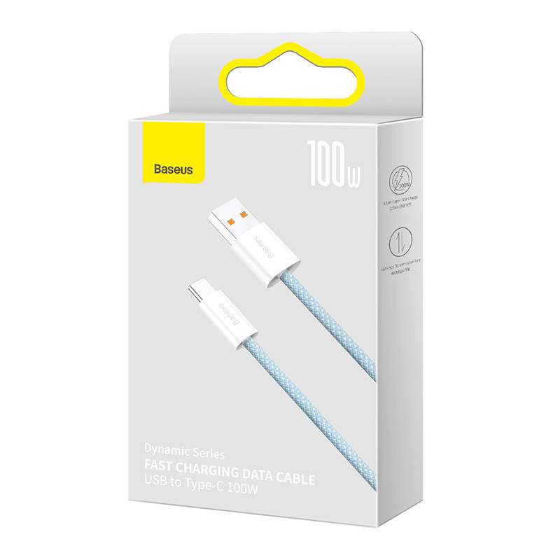 Kabel USB til USB-C Baseus Dynamic Series, 100W, 2m (blå)