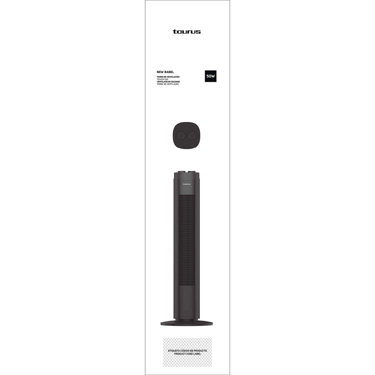 Taurus Tower Fan 76 Cm New Babel Black