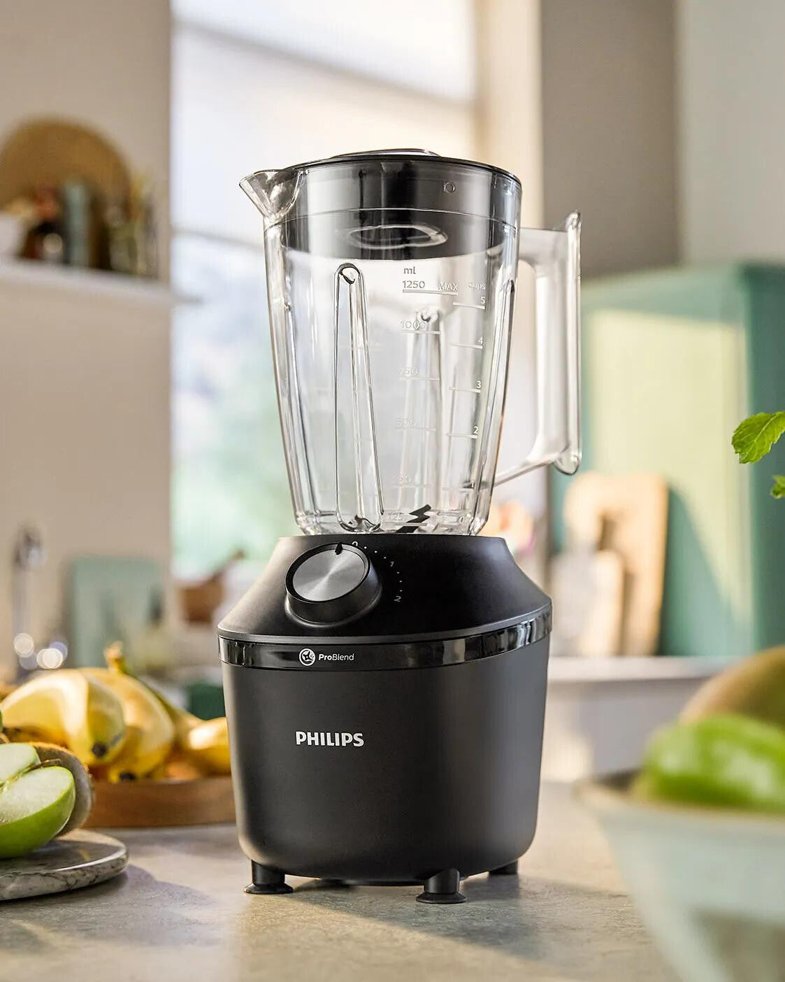 Philips 3000 series HR2191/01 blender 2 L Bordplade blender 600 W Sort, Transparent