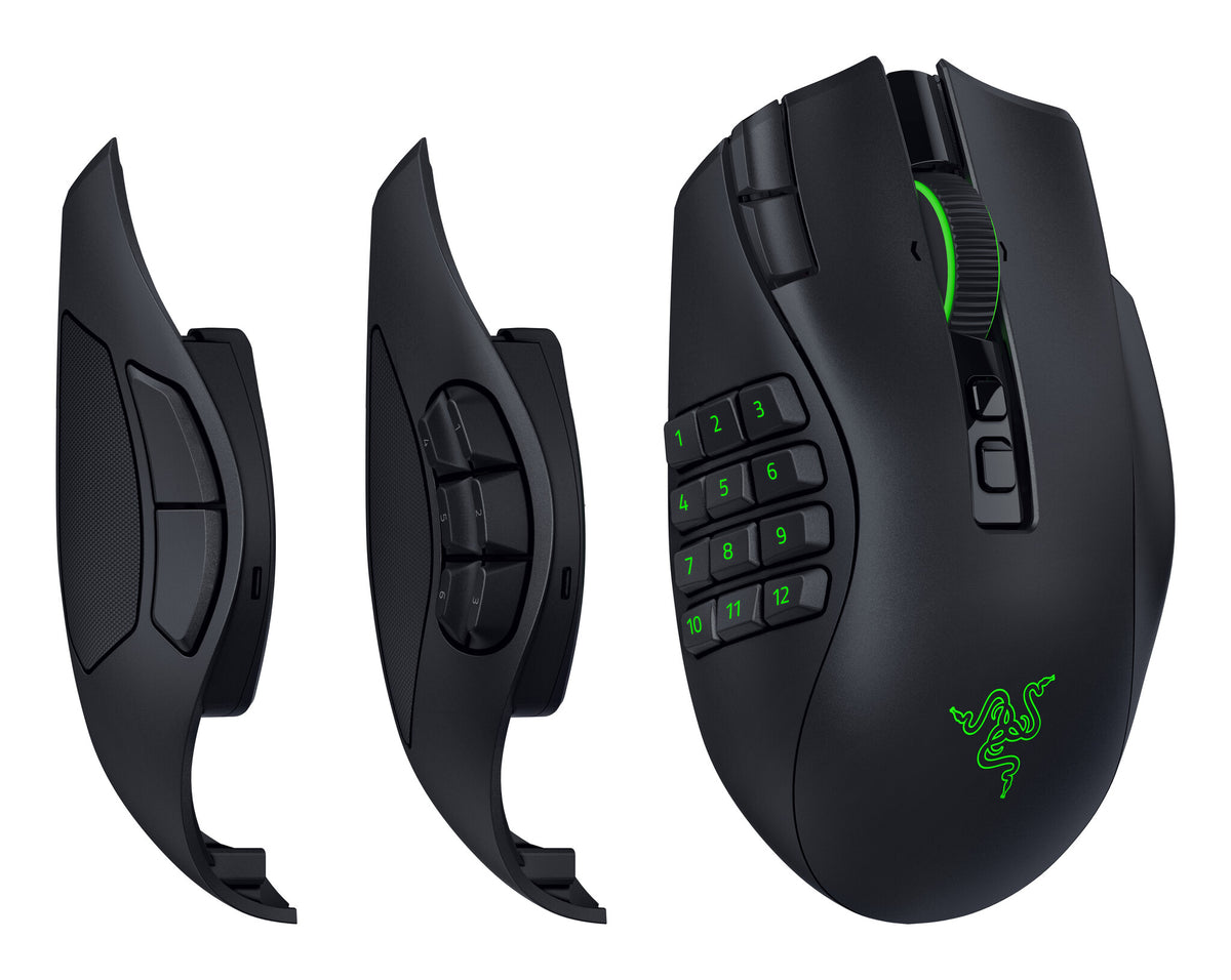 Razer Naga V3 Pro mouse Gaming Right-hand RF Wireless + Bluetooth + USB Type-C Optical 50000 DPI