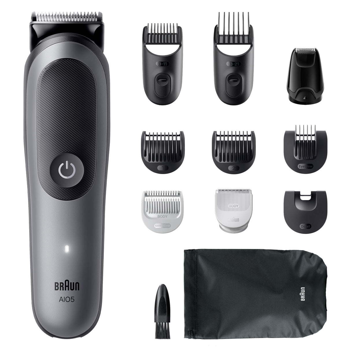 Braun 80789913 skæg- og hårtrimmer Mørkegrå 21