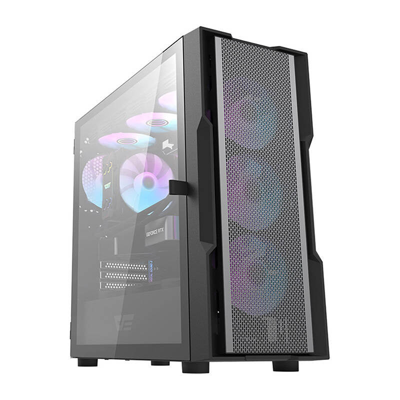 Darkflash DK431 Mesh computer case (sort) + 4 ARGB fans