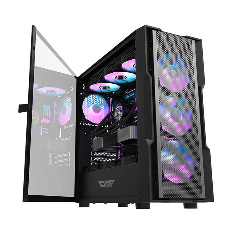 Darkflash DK431 Mesh computer case (sort) + 4 ARGB fans