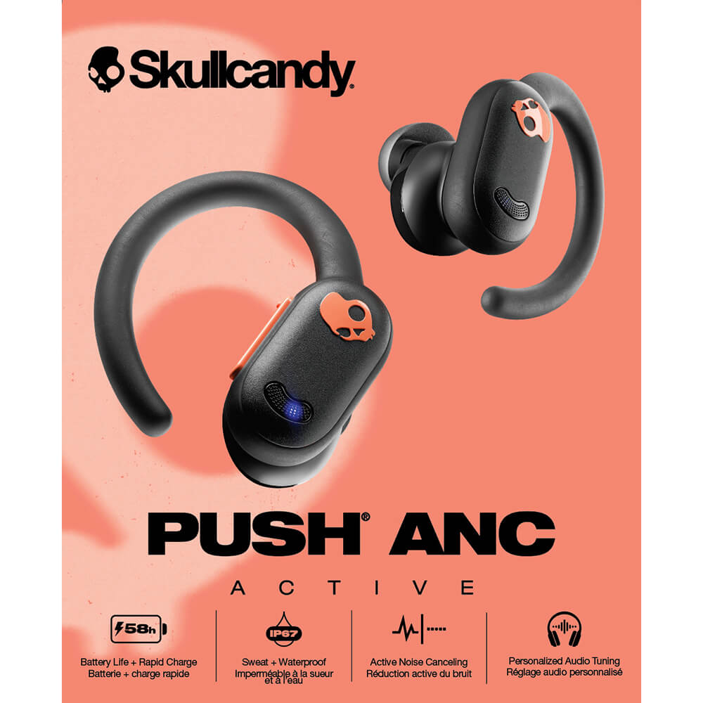 Skullcandy Headphone Push Play Active Anc Tws In Ear Svart/Orange