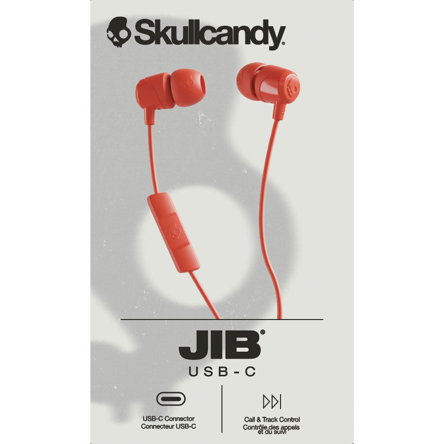 Skullcandy Headphone Jib Usb C Wired In Ear Red Plasma
