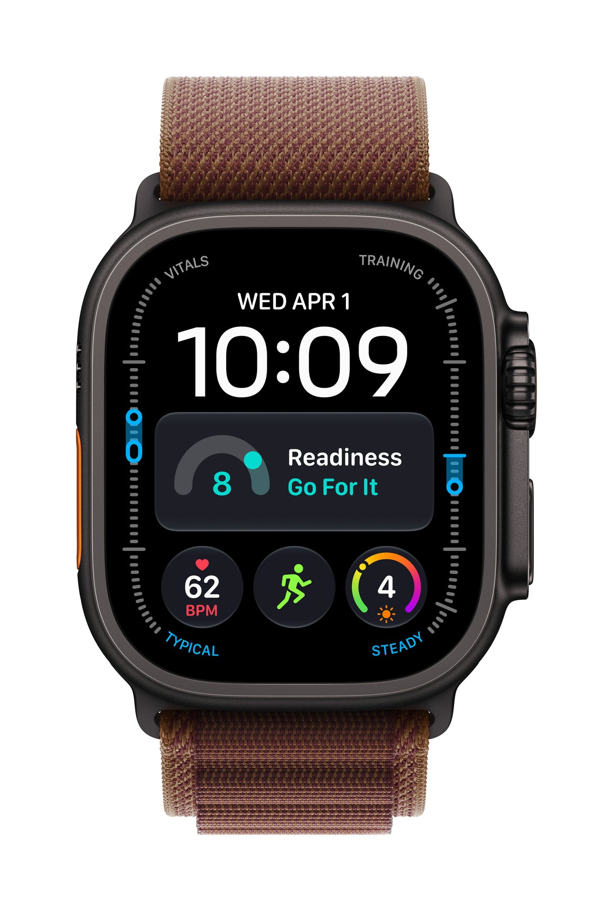 *Apple Watch Ultra 4 GPS + Cellular 49mm Black Titanium Case with Burgundy Alpine Loop - L