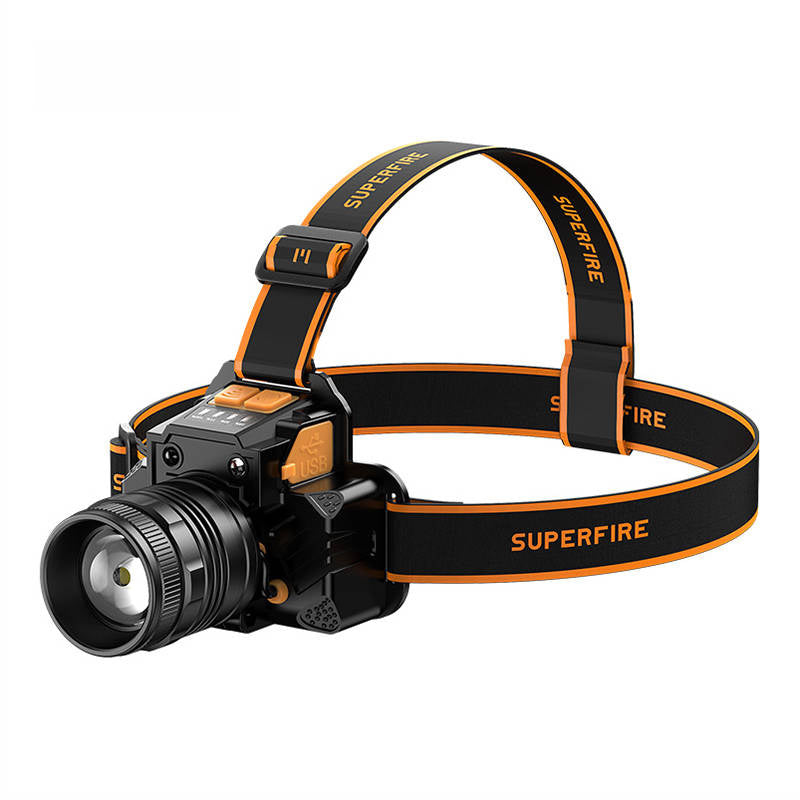 Superfire HL58 forlygter lommelygte, 350 lm, USB, 3 måder, 200m