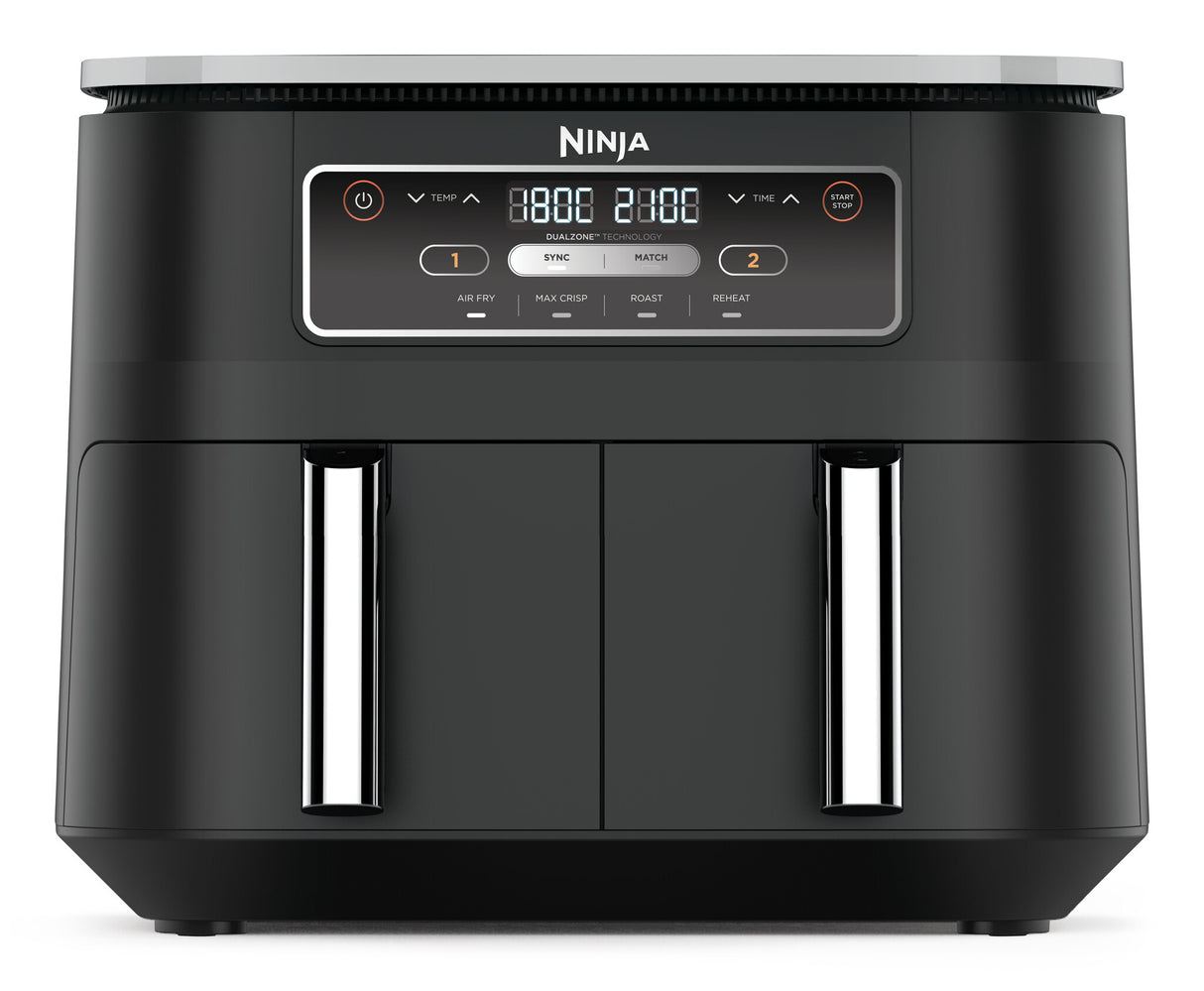 Ninja AF200EU frituregryde Dobbelt 7,6 L Enkeltstående 2400 W Varmluftsteger Sort