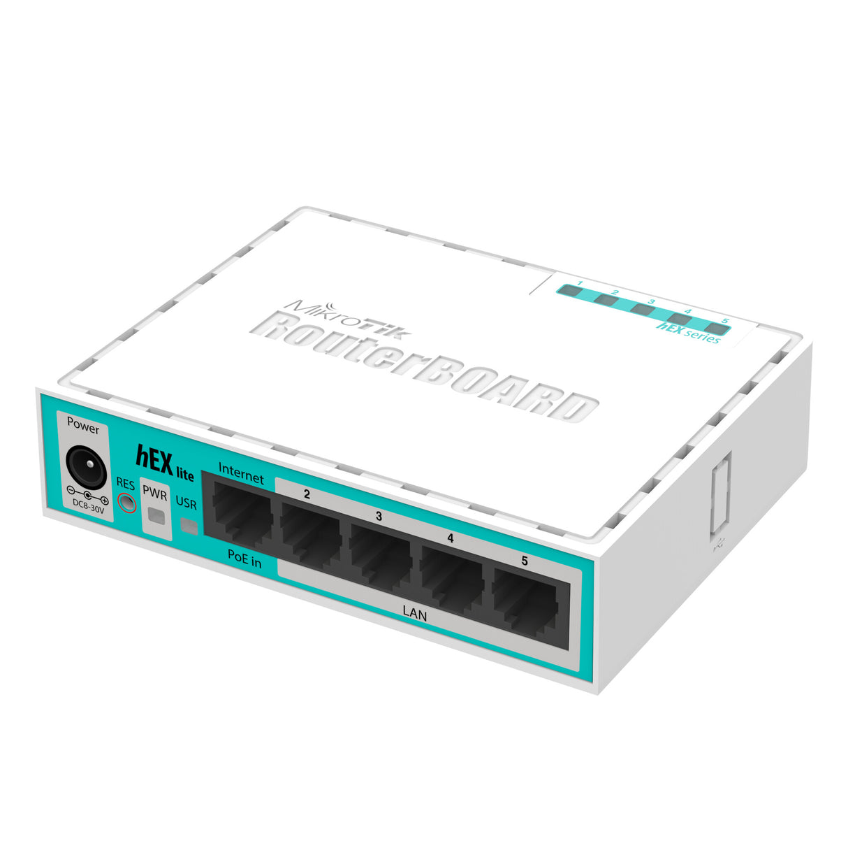 Mikrotik hEX lite kabelforbundet router Hvid