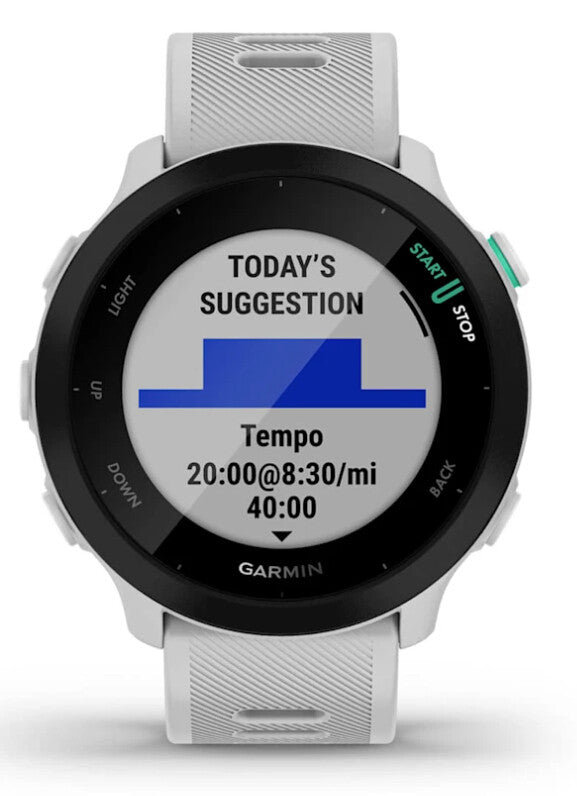 Garmin Forerunner 55 2,64 cm (1.04") MIP 42 mm Digital 208 x 208 pixel Hvid GPS (satellit)