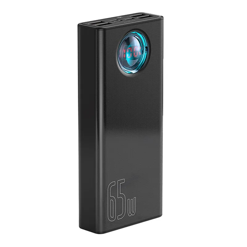 Powerbank Baseus Amblight 30000mAh, 4xUSB, USB-C, 65W (sort)