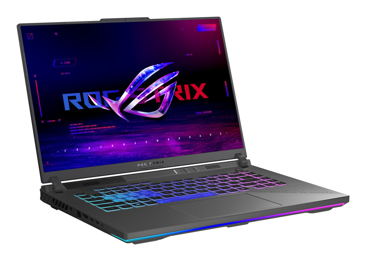 ASUS ROG Strix G16 G614PR-RV092W AMD Ryzen™ 9 8940HX Laptop 40,6 cm (16") WUXGA 16 GB DDR5-SDRAM 1 TB SSD NVIDIA GeForce RTX 5070 Ti Wi-Fi 6E (802.11ax) Windows 11 Home Sort, Grå