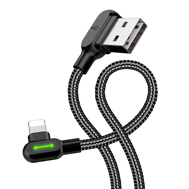 USB til Lightning-kabel, Mcdodo CA-4673, vinklet, 1,8 m (sort)