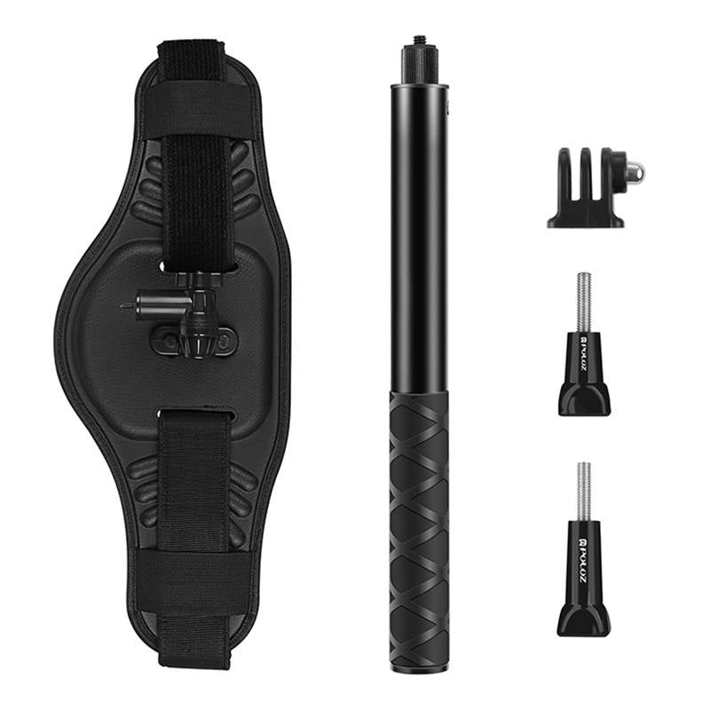 Puluz fotobælte med selfie-stick til sportskameraer (DJI Action, GoPro, Insta360)
