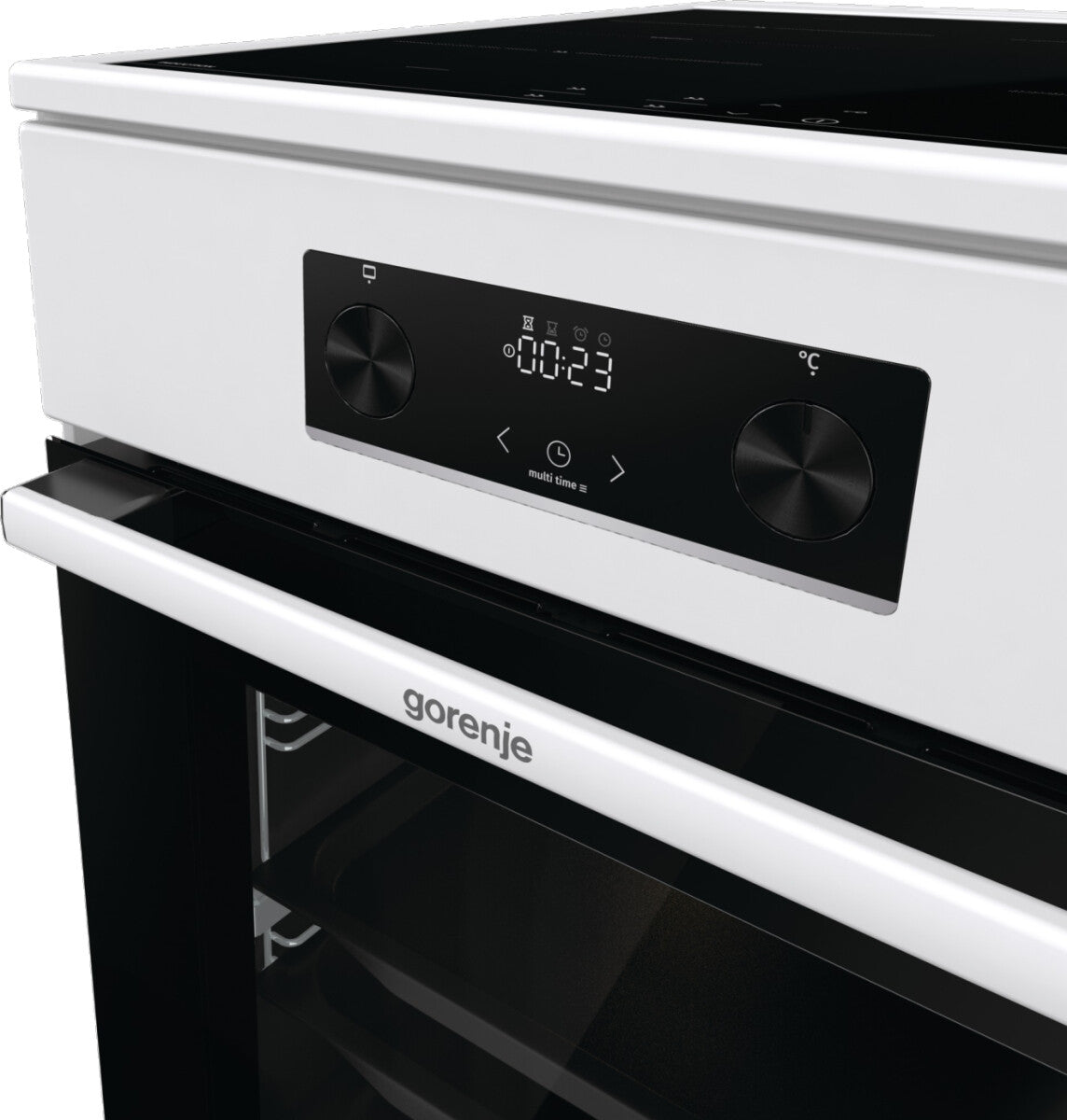 Gorenje GEIT5C60WPG Freestanding cooker Electric Zone induction hob White