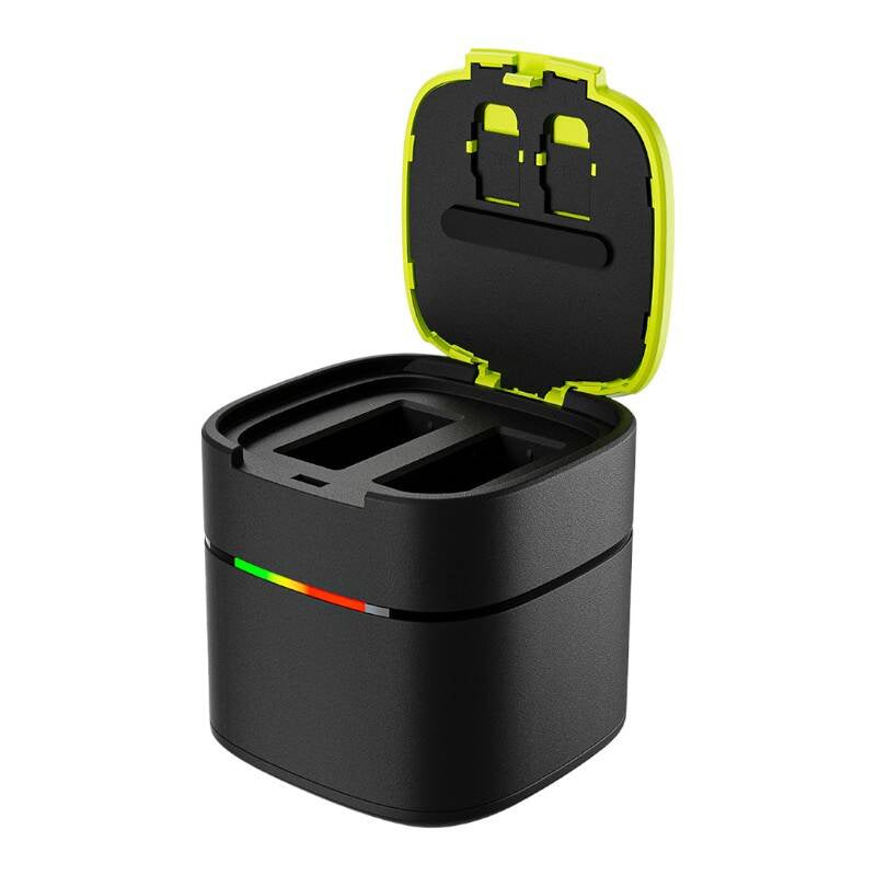 TELESIN Hurtig opladningskasse + 2 batteri til GoPro Hero 9/10/11/12 GP-FCK-B11