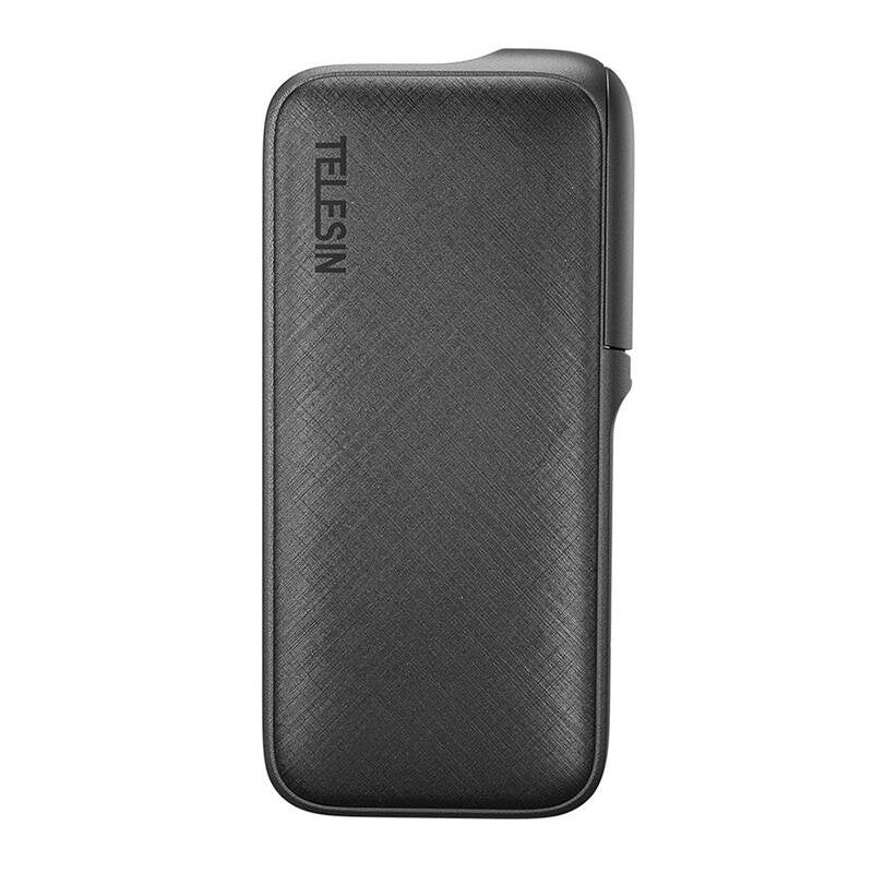 TELESIN oplader med powerbank til GoPro Hero 12 / 11 / 10 / 9 / 8 / 7 / 6 / 5