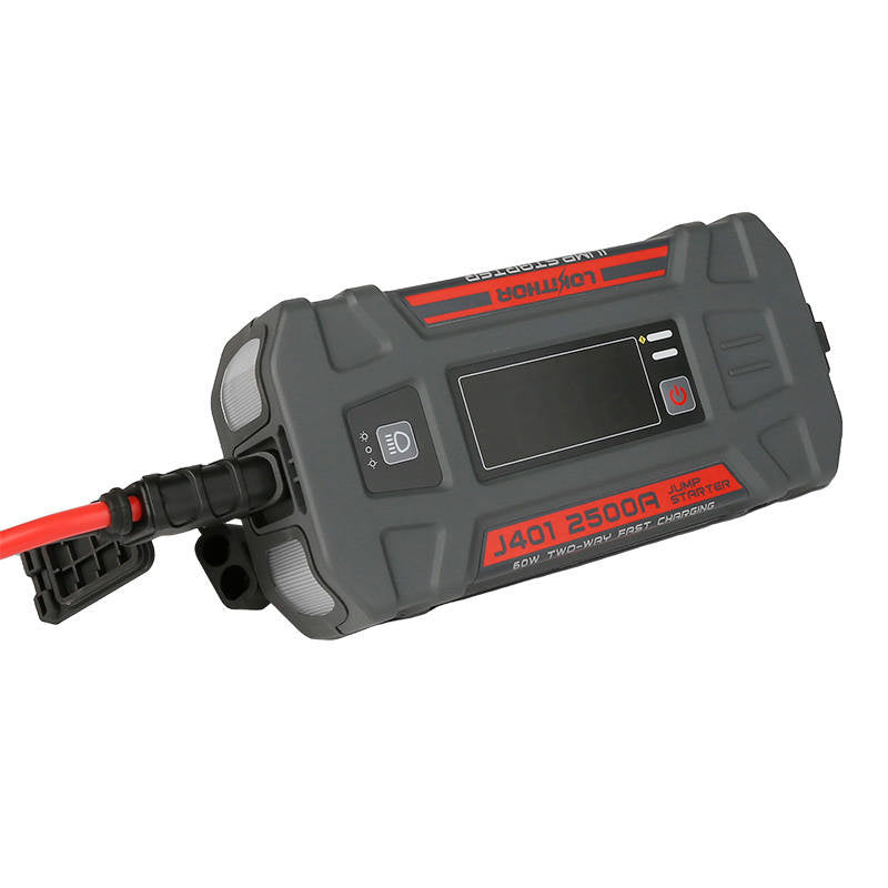 Lokithor J401 Jump Starter / Booster 2500A + Powerbank 20000mAh + lommelygte 4-i-1-enhed